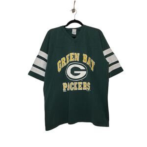 Vintage '93 Green Bay Packers Cotton Jersey Spellout Logo XL Wisconsin NFL